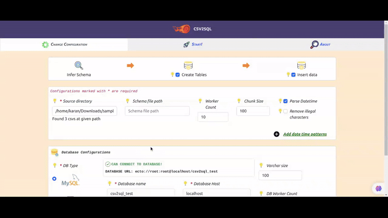browser interface demo