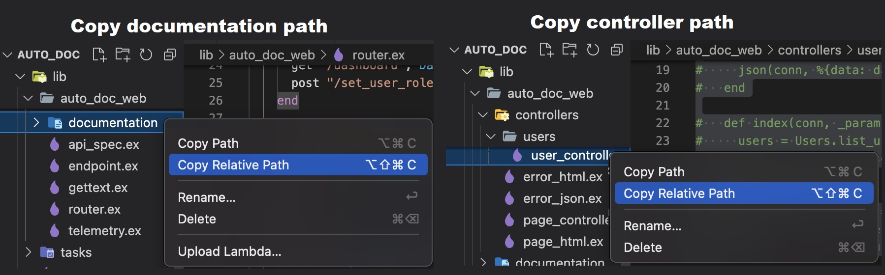 copy relative paths