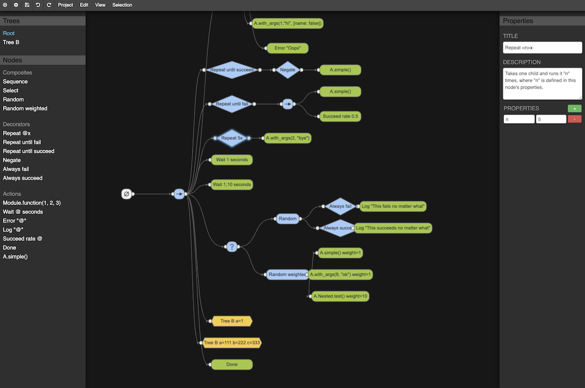 Behavior Tree Editor
example